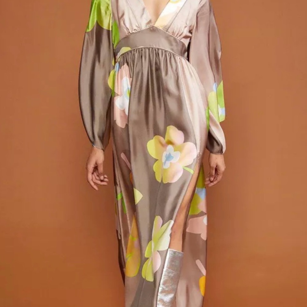 Cynthia Rowley Silk Caftan Floral Dress